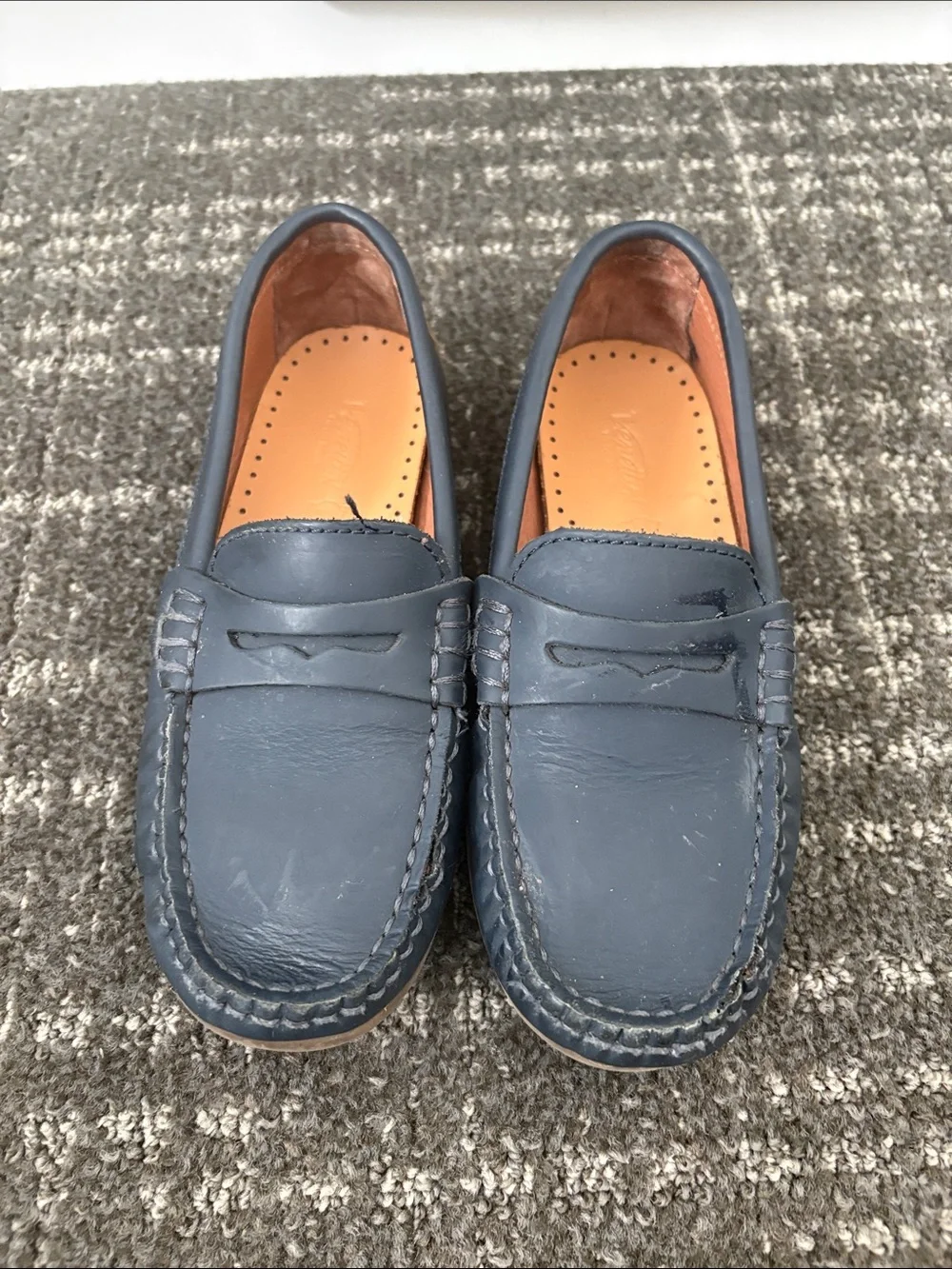 Venettini Navy Blue Kids Moccasin Loafers